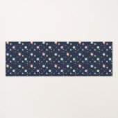 Solar System Planets Seamless Pattern Yogamatte (Rückseite (Horizontal))