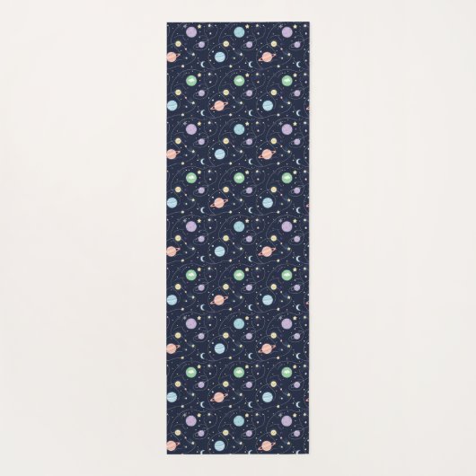 Solar System Planets Seamless Pattern Yogamatte (Rückseite)