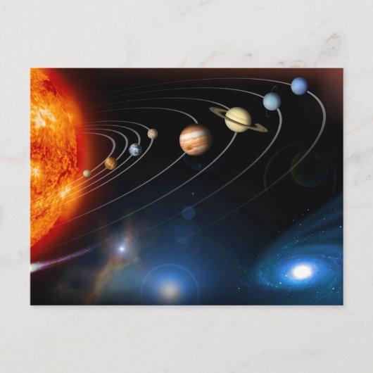 "Solar System" Postkarte (Vorderseite)