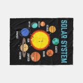 Solar System Sun Planets Galaxy Astronomy Men Wome Fleecedecke (Vorderseite (Horizontal))