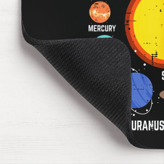 Solar System Sun Planets Galaxy Astronomy Men Wome Mousepad (Ecke)