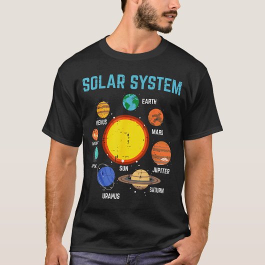 Solar System Sun Planets Galaxy Astronomy Men Wome T-Shirt (Vorderseite)