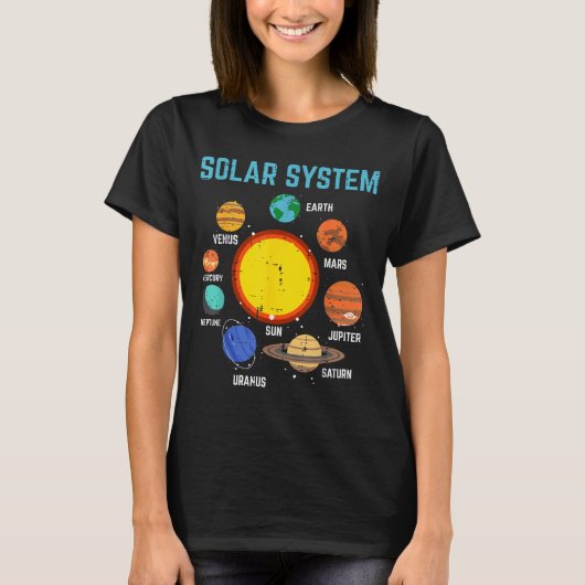 Solar System Sun Planets Galaxy Astronomy Men Wome T-Shirt (Vorderseite)