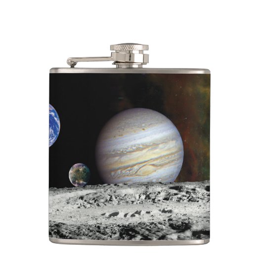 Solar System Voyager-Bilder Montage Space-Fotos Flachmann (Vorderseite)