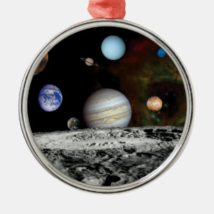 Solar System Voyager-Bilder Montage Space-Fotos Ornament Aus Metall