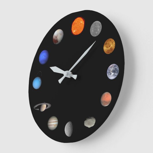 Solar System Wall Clock Große Wanduhr (Winkel)