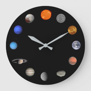 Solar System Wall Clock Große Wanduhr