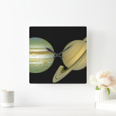 Solar Sytem ~ Long View Quadratische Wanduhr (Zuhause)