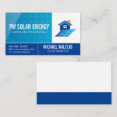 Solar Tech House Power Logo Business Card Visitenkarte (Vorne/Hinten)