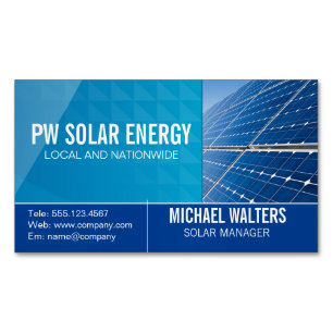 Solar Tech House Power Logo   Energie Magnetische Visitenkarte