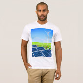 Solar- und der Wind-Power-Männer T - Shirt (Vorne ganz)