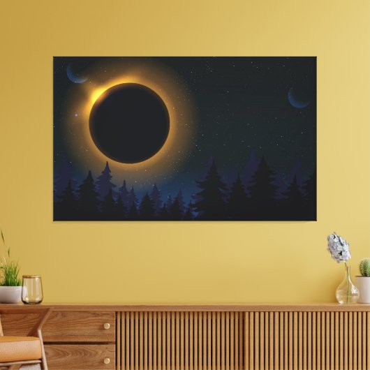 Solar- und Mondöklipse Leinwanddruck (Insitu (Wohnzimmer))