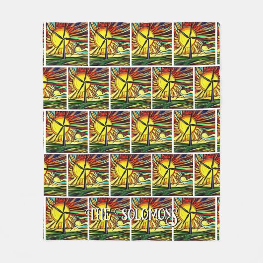 Solar- und Windenergie Fleecedecke (Vorderseite)