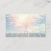 Solar- und Windenergie | QR Scan Code Business Car Visitenkarte (Rückseite)
