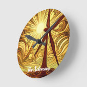 Solar- und Windenergie Runde Wanduhr (Winkel)