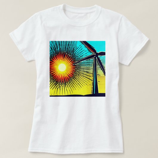 Solar- und Windenergie T-Shirt (Design vorne)