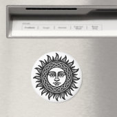 Solar Visage Sigil – Black Sun Emblem is already i Magnet (In Situ (Geschirrspüler))