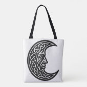 Solar Visage Sigil – Schwarzes Sonnen-Emblem Tasche (Rückseite)