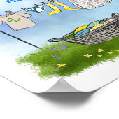 Solar- & Wind-Power-Plakat Energie rettend fördern Poster (Ecke)