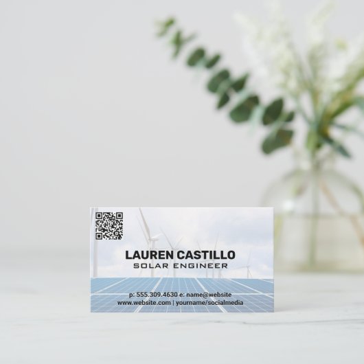 Solar Wind Tech | Power Enegry Visitenkarte (Stehend Vorderseite)