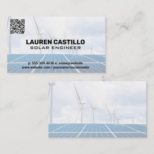 Solar Wind Tech | Power Enegry Visitenkarte (Vorne/Hinten)