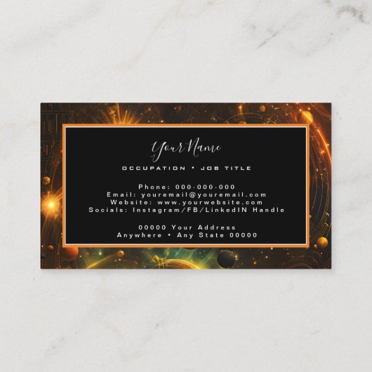 Solara Enigma Visitenkarte (Rückseite)