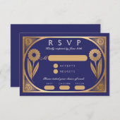 SOLARA II: RSVP-Karte für Hochzeiten Begleitkarte (Vorne/Hinten)