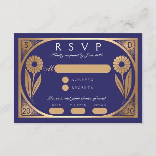 SOLARA II: RSVP-Karte für Hochzeiten Begleitkarte (Vorderseite)