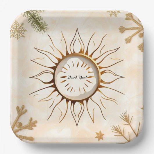 "Solara Luxe Design" Pappteller (Vorderseite)