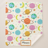 Solaranlage Planet Weltraum Personalisiert Sherpadecke (Vorderseite)