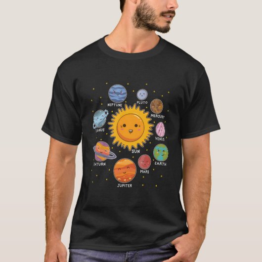 Solaranlagen für Kleinkinder im Weltraum T-Shirt (Vorderseite)