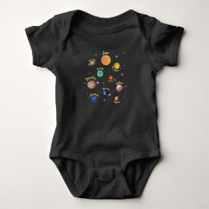 Solaranlagen Kids Wissen Weltraum Baby Strampler