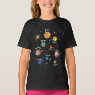 Solaranlagen Kids Wissen Weltraum Ca T-Shirt