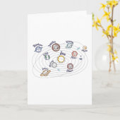 Solaranlagen Kids Wissen Weltraum Karte (Gelbe Blume)