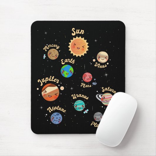 Solaranlagen Kids Wissen Weltraum Mousepad (Mit Mouse)