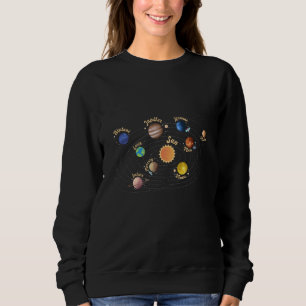 Solaranlagen Kids Wissen Weltraum Sweatshirt
