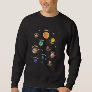 Solaranlagen Kinder Wissen Weltraum Sweatshirt