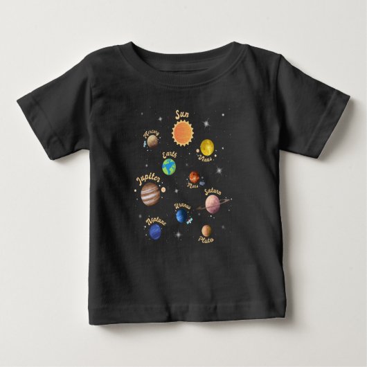 Solaranlagen Kinder Wissen Weltraum-T- Baby T-shirt (Vorderseite)