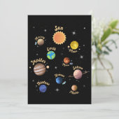 Solaranlagen Kinder Wissen Weltraum-T- Dankeskarte (Stehend Vorderseite)