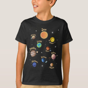 Solaranlagen Kinder Wissen Weltraum-T- T-Shirt