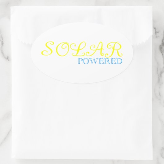 solarbetrieben ovaler aufkleber (Tasche)