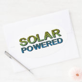solarbetrieben ovaler aufkleber (Umschlag)