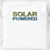 solarbetrieben ovaler aufkleber (Tasche)