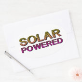 solarbetrieben ovaler aufkleber (Umschlag)