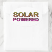 solarbetrieben ovaler aufkleber (Tasche)