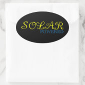 solarbetrieben ovaler aufkleber (Tasche)
