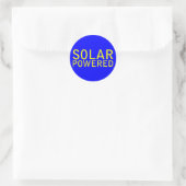 solarbetrieben runder aufkleber (Tasche)