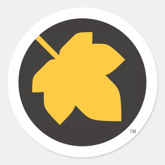 Solarblatt Runder Aufkleber (Vorderseite)