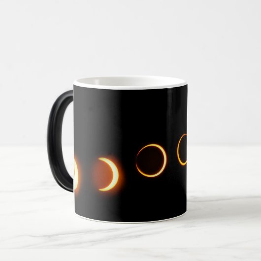 Solare Eclipse-Phasen Kaffeepause Tasse (Vorderseite Links)
