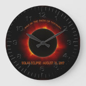 Solare Eclipse Wall Clock Große Wanduhr (Vorderseite)